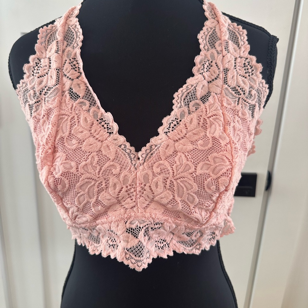 Jenny Jen Lace Bralette in Blush Pink Size XL